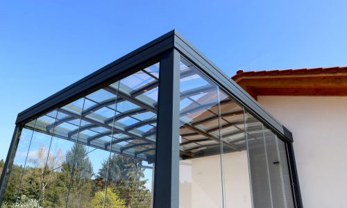 Freistehend mit 6 Pfosten